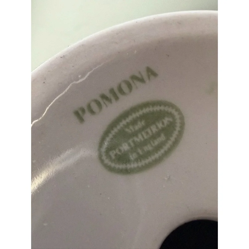 Portmeirion Pomona Mini Planter Saucer Creamer Pitcher 3 Pc Set England VTG